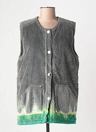Veste casual col rond gris DROLATIC femme