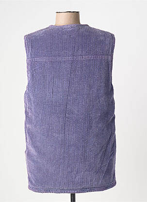 Veste casual col rond violet DROLATIC femme