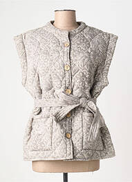 Veste casual col rond gris CHICOSOLEIL femme