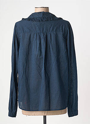 Blouse col v sans manche bleu LEON & HARPER femme
