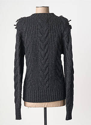 Pull coupe droite manches longues gris LEON & HARPER femme