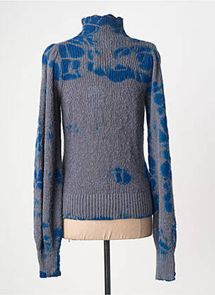 Pull coupe cintrée manches longues gris LEON & HARPER femme