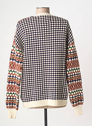 Pull col v manches longues marron LEON & HARPER femme