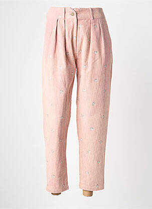 Pantalon 7/8 fermeture zippée sous rabat boutonné rose CHICOSOLEIL femme