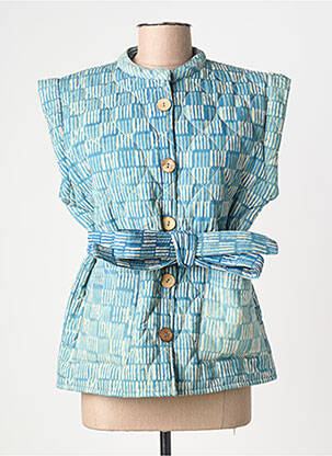 Veste casual col rond bleu CHICOSOLEIL femme