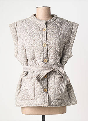 Veste casual col rond gris CHICOSOLEIL femme