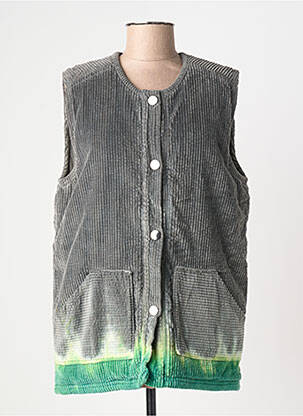 Veste casual col rond gris DROLATIC femme