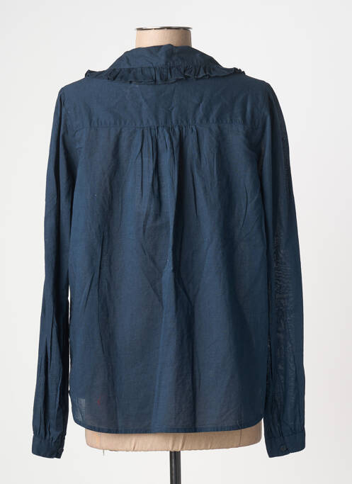 Blouse col v sans manche bleu LEON & HARPER femme