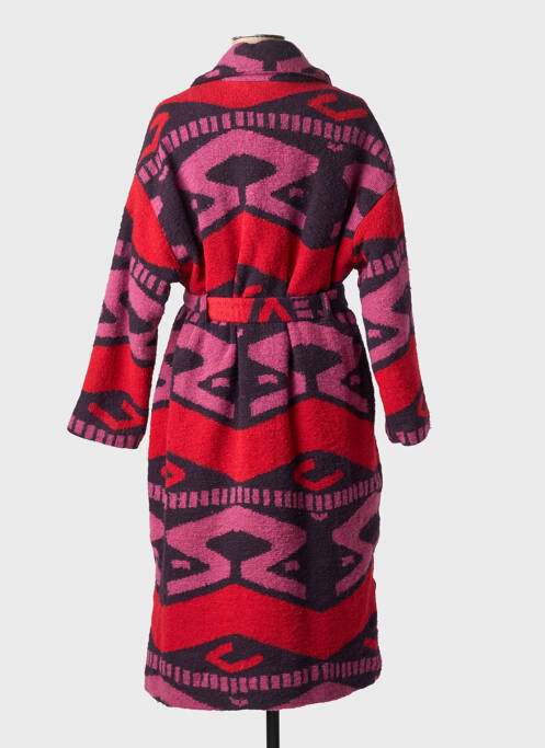 Manteau long coupe cintrée sans capuche rouge SURKANA femme