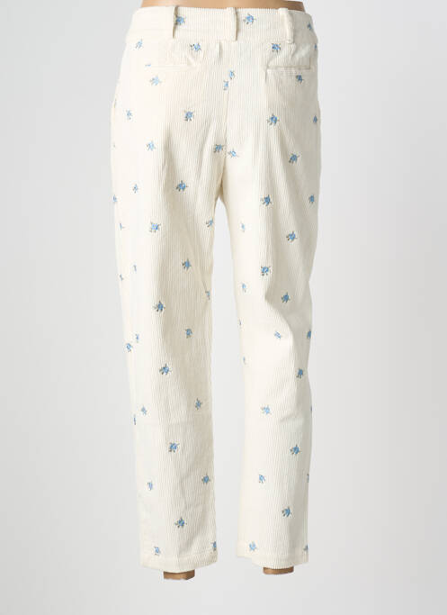 Pantalon 7/8 fermeture zippée sous rabat boutonné blanc CHICOSOLEIL femme