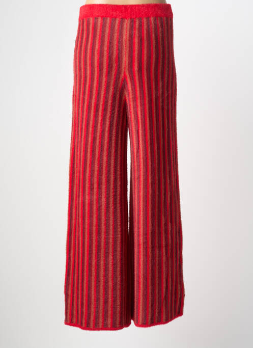 Pantalon flare taille élastique rouge SURKANA femme