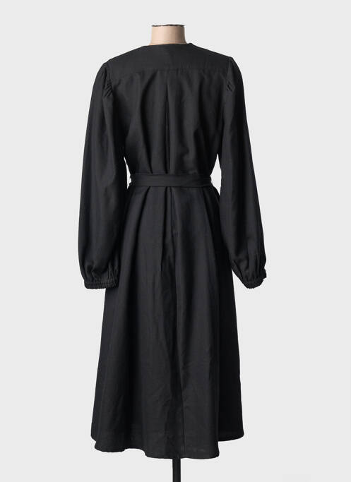 Robe longue manches longues manches longues noir CHICOSOLEIL femme