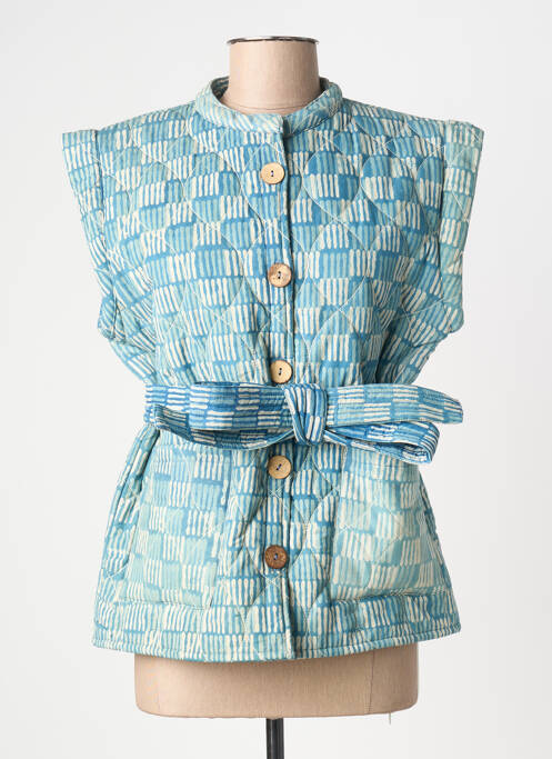 Veste casual col rond bleu CHICOSOLEIL femme