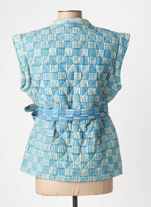 Veste casual col rond bleu CHICOSOLEIL femme