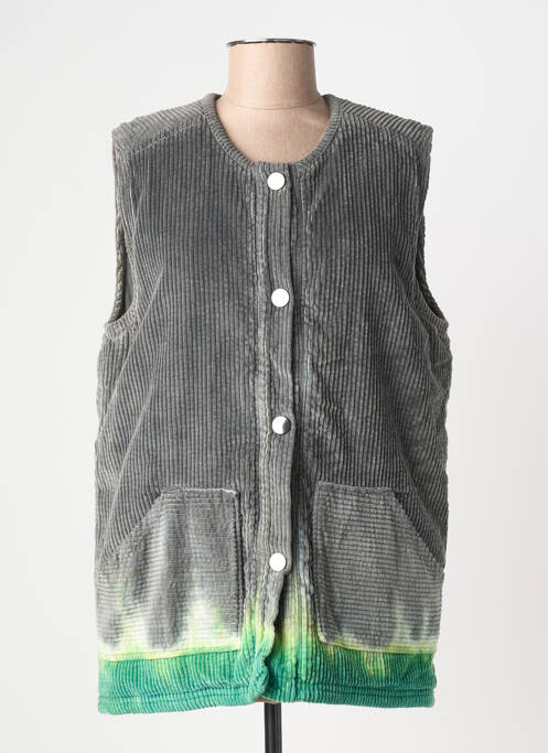 Veste casual col rond gris DROLATIC femme