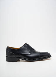 Derbies tissage satiné talon bas noir CROWN homme