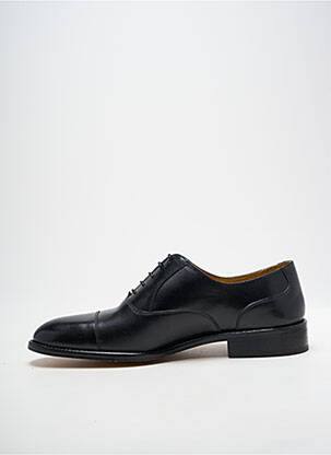 Derbies tissage satiné talon bas noir CROWN homme