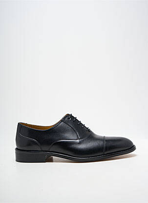 Derbies tissage satiné talon bas noir CROWN homme
