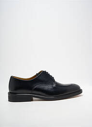 Derbies tissage satiné talon bas noir CROWN homme