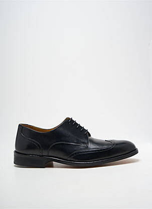 Derbies bout carré talon bas noir CROWN homme