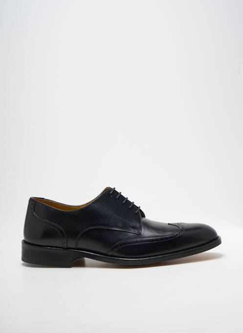 Derbies bout carré talon bas noir CROWN homme