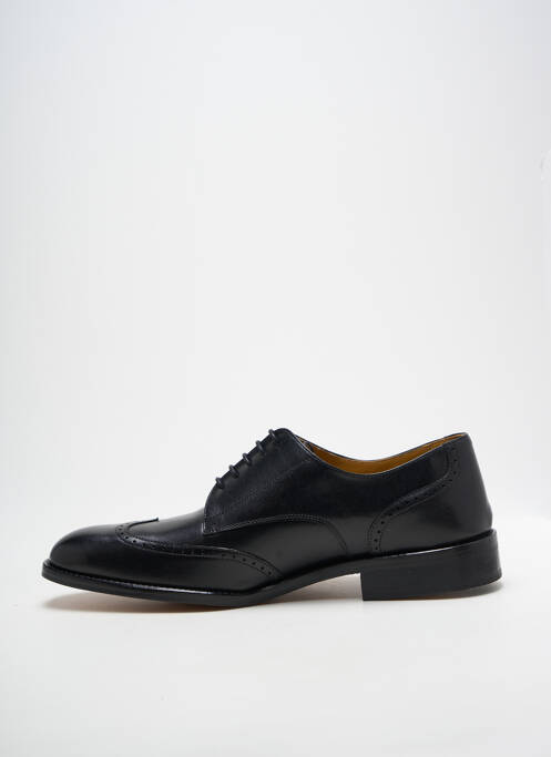 Derbies bout carré talon bas noir CROWN homme