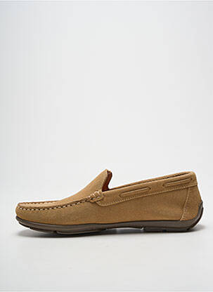 Mocassins nubuck bout carré beige CAP' BASSIN homme