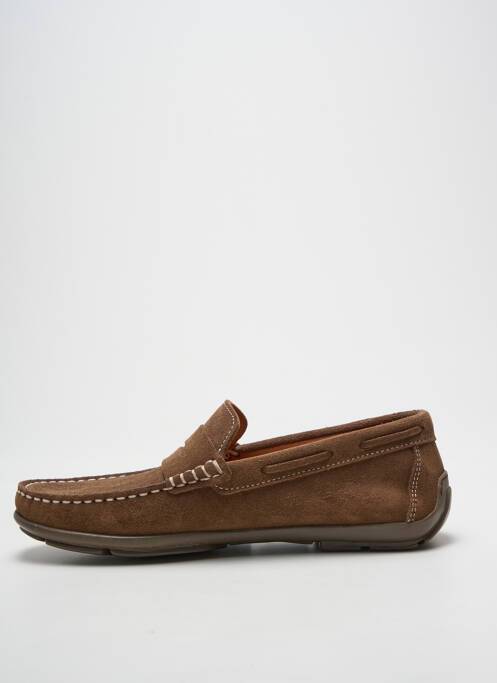 Mocassins nubuck bout rond marron CAP' BASSIN homme