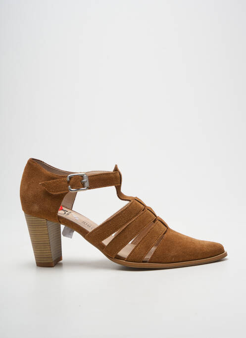 Sandales/nu pieds talon bottier talon de 7 à 9cm marron GEO-REINO femme