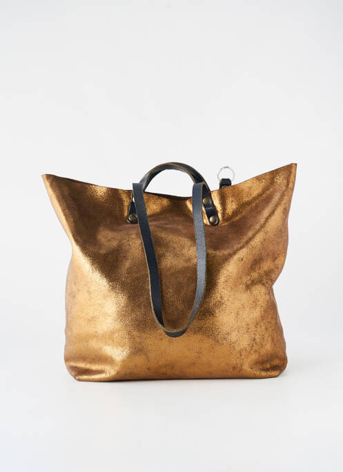 Sac cuir lisse forme rectangulaire marron RUE DE BRETAGNE femme