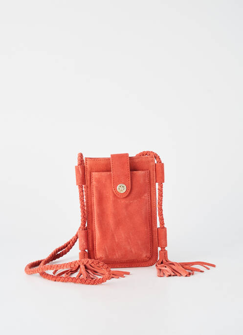 Sac multipoches forme rectangulaire orange PROMOD femme