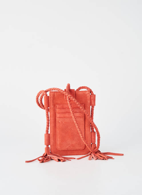 Sac multipoches forme rectangulaire orange PROMOD femme