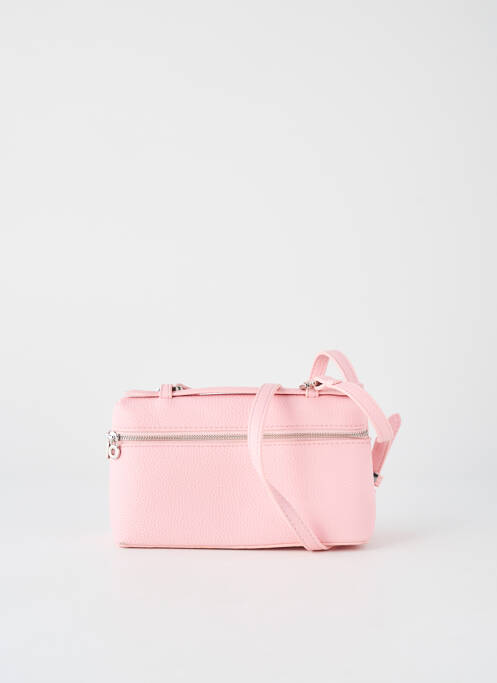 Sac cuir lisse forme rectangulaire rose SANS MARQUE femme