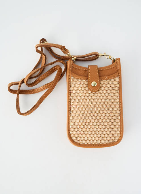 Sac poignée 1 anse de portée forme rectangulaire marron GENUINE femme