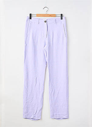 Pantalon droit stretch taille normale violet AMERICAN VINTAGE femme