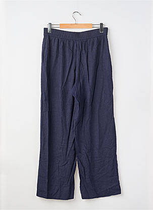 Pantalon droit taille élastique taille normale bleu ZARA femme