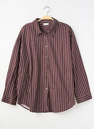 Chemisier coupe droite manches longues marron MISS SELFRIDGE femme
