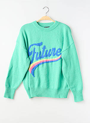 Pull coupe droite manches longues vert CIAO MILANO femme