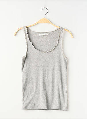 Débardeur stretch sans manche gris LEFTIES femme