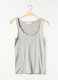 Débardeur stretch sans manche gris LEFTIES femme