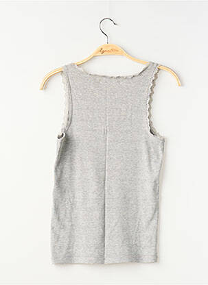 Débardeur stretch sans manche gris LEFTIES femme