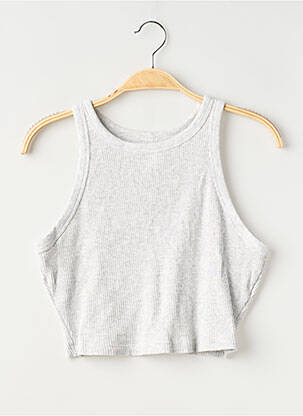 Top stretch sans manche gris SANS MARQUE femme