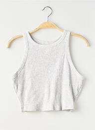 Top stretch sans manche gris SANS MARQUE femme