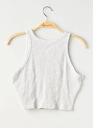 Top stretch sans manche gris SANS MARQUE femme