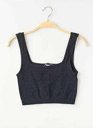 Top coupe cintrée sans manche noir ZARA femme