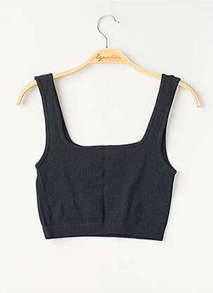 Top coupe cintrée sans manche noir ZARA femme