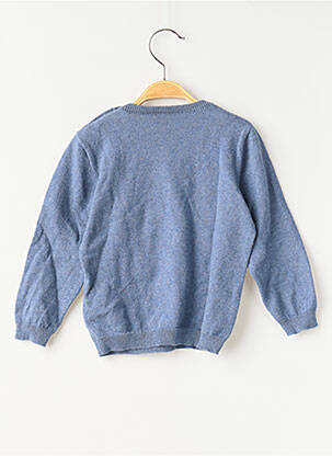 Pull coupe droite manches longues bleu BOUT'CHOU garçon