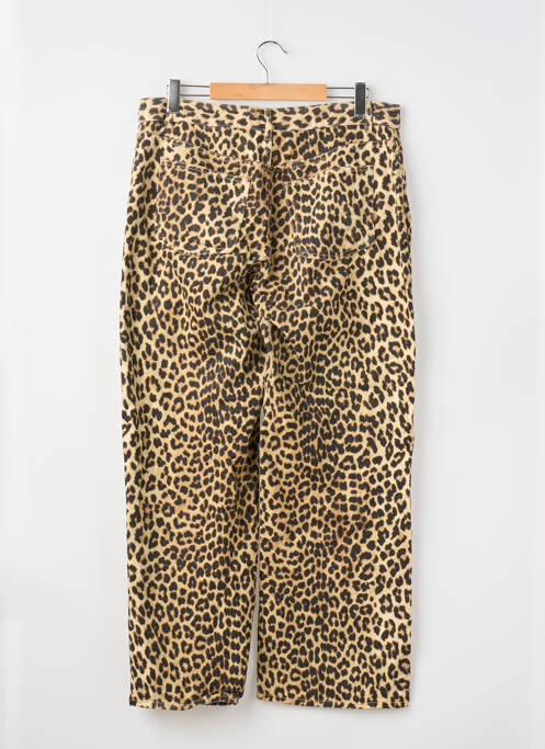 Pantalon droit fermeture zippée sous rabat boutonné taille normale marron H&M femme
