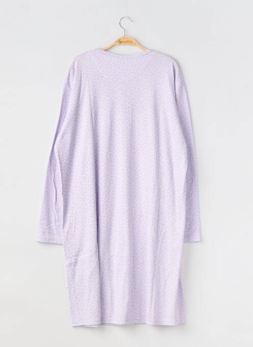 Chemise de nuit manches longues violet LUNA femme