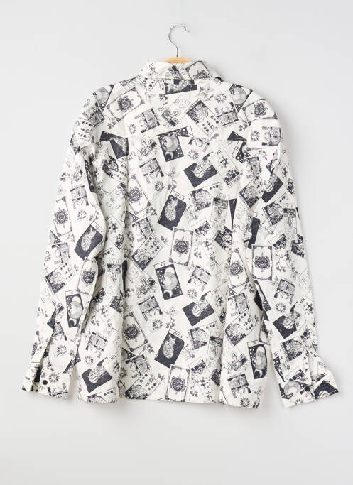 Chemisier imprimé fantaisie manches longues blanc REZINE femme